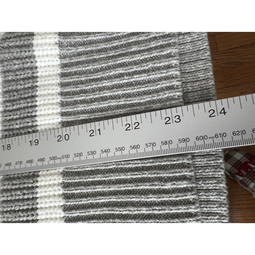 A New Day Sweater Womens XL Grey Striped Pullover Slouchy Boho Cozy‎ Chunky Knit - Picture 4 of 9